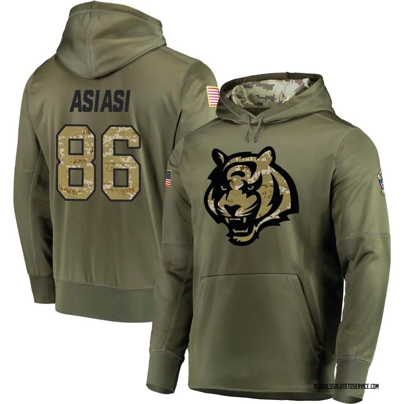 Olive Men's Devin Asiasi Cincinnati Bengals Limited 2022 Salute To Service  Jersey