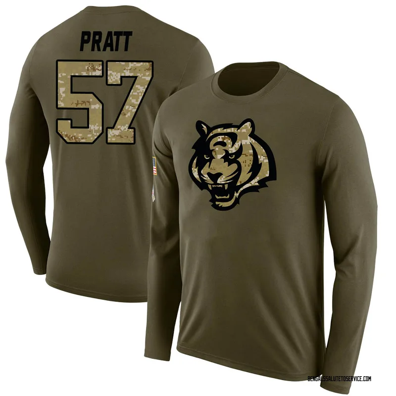 Germaine Pratt Cincinnati Bengals Youth Legend Olive Salute to Service  T-Shirt