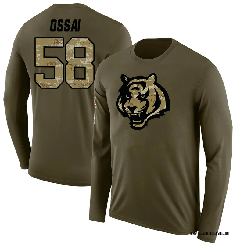 Joseph Ossai Cincinnati Bengals Men's Black Name & Number Logo T-Shirt 