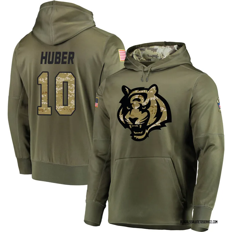 Olive Men's Kevin Huber Cincinnati Bengals Limited 2022 Salute To Service  Jersey