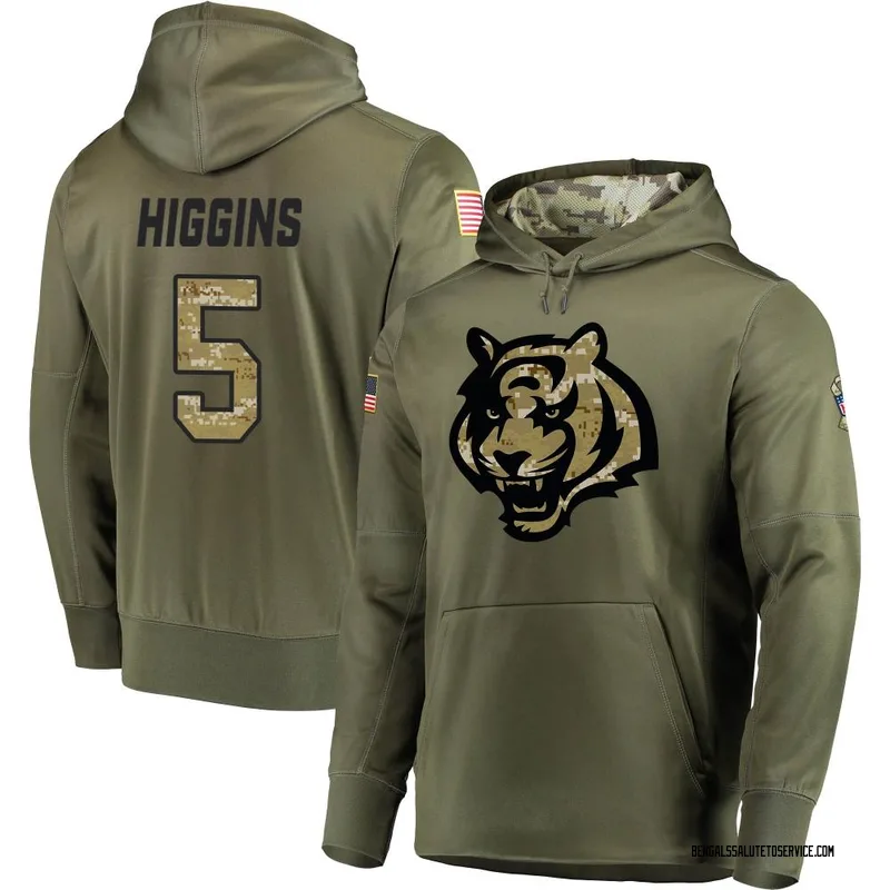 Tee Higgins Cincinnati Bengals 2022 Salute To Service Olive Football Jersey  • Kybershop